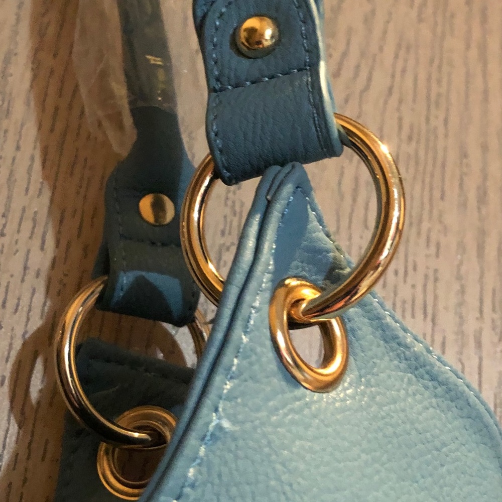💙Sasha Vieta Aqua Vegan Leather Fringe Bag - Picture 8 of 16